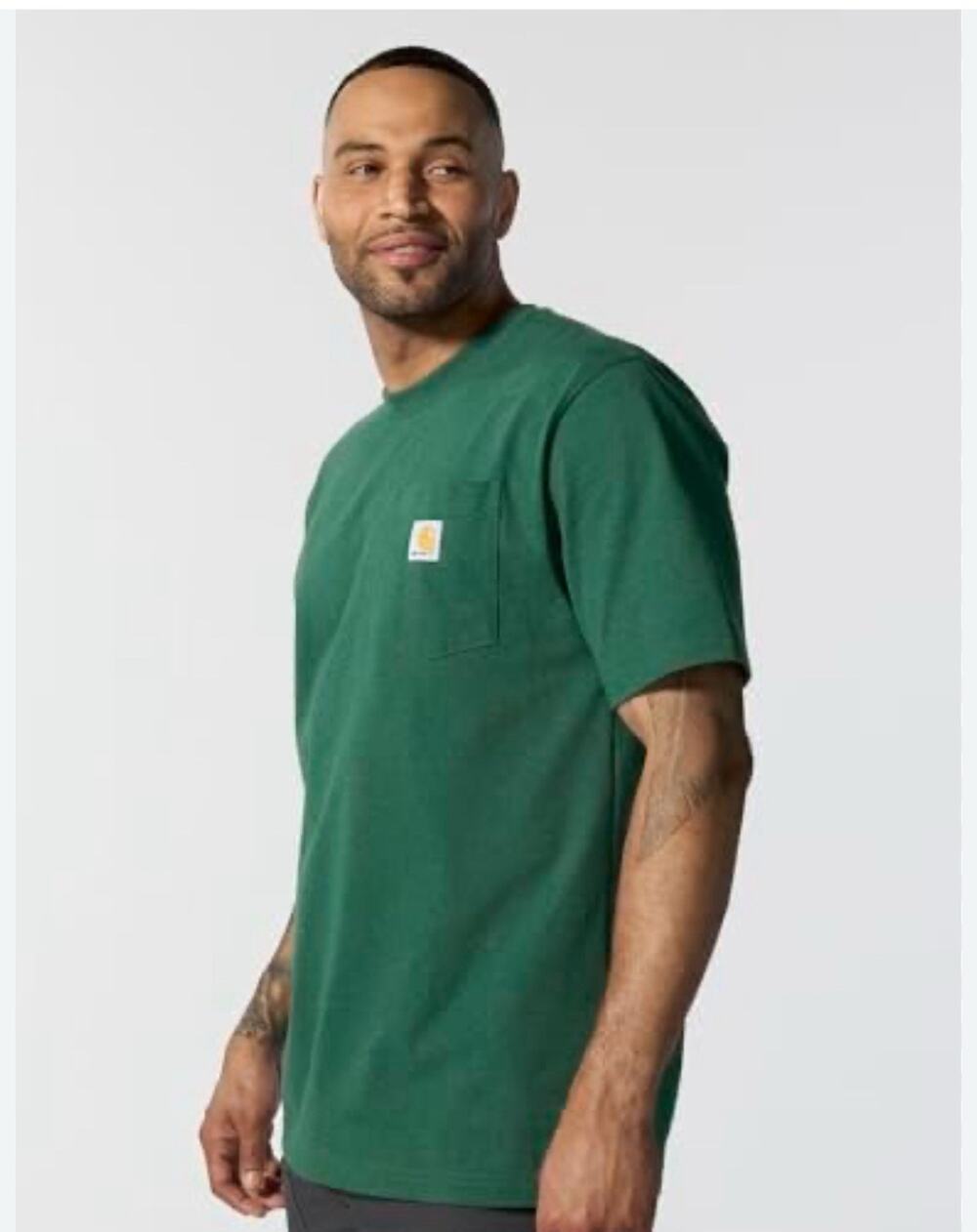 Carhartt T-Shirt Men’s Loose Fit Pocket Logo Workwear Green XL